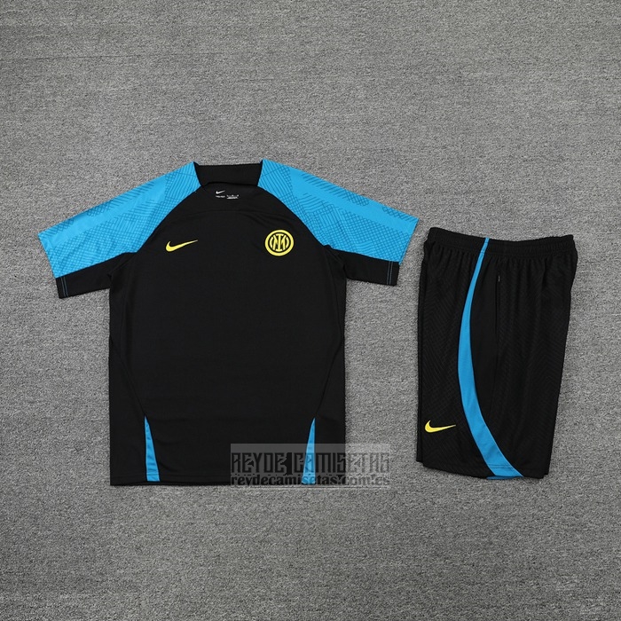 Chandal del Inter Milan Manga Corta 2022-2023 Negro - Pantalon Corto